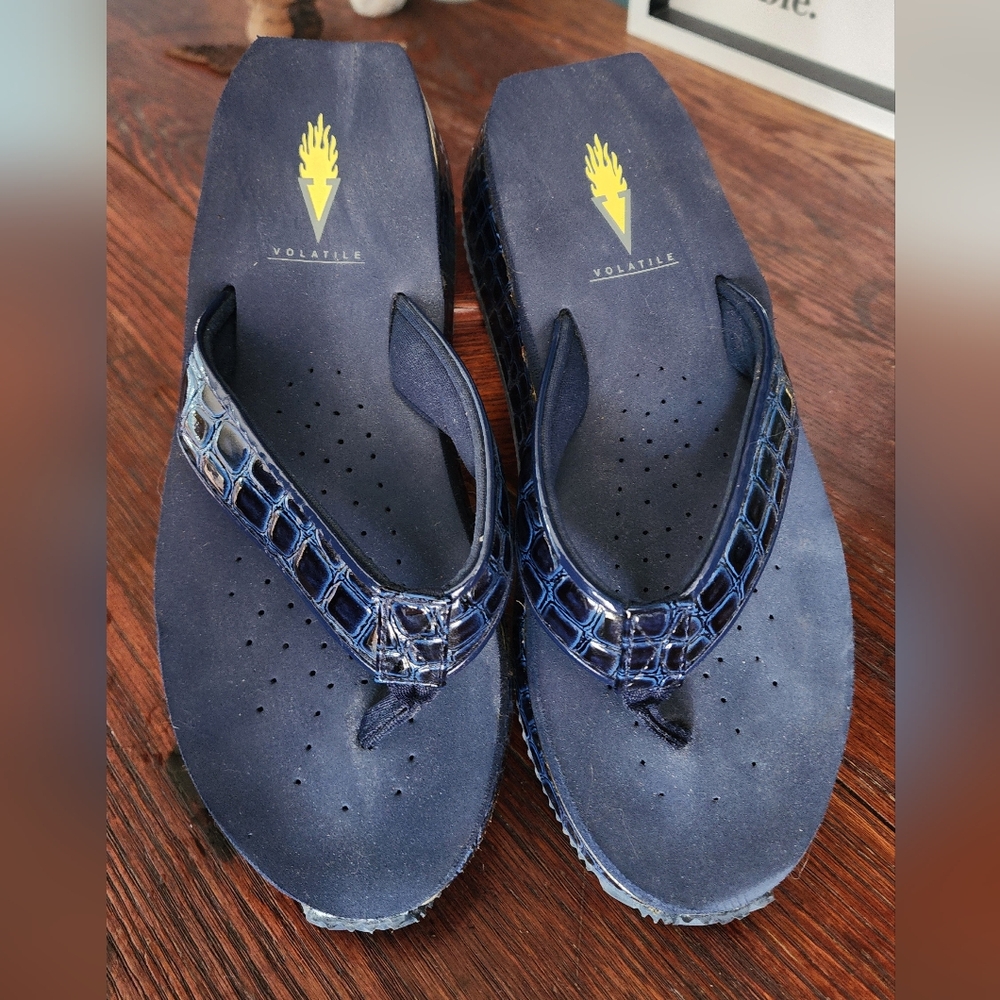 Volatile Navy Blue Sandals